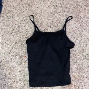 A black tank top crop top